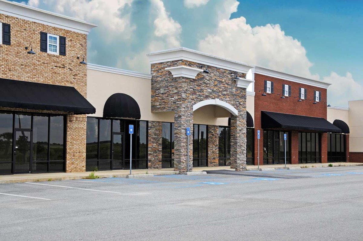 Front of strip center
