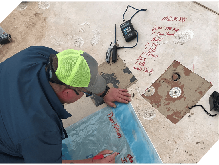 JC taking roof sample_TPO